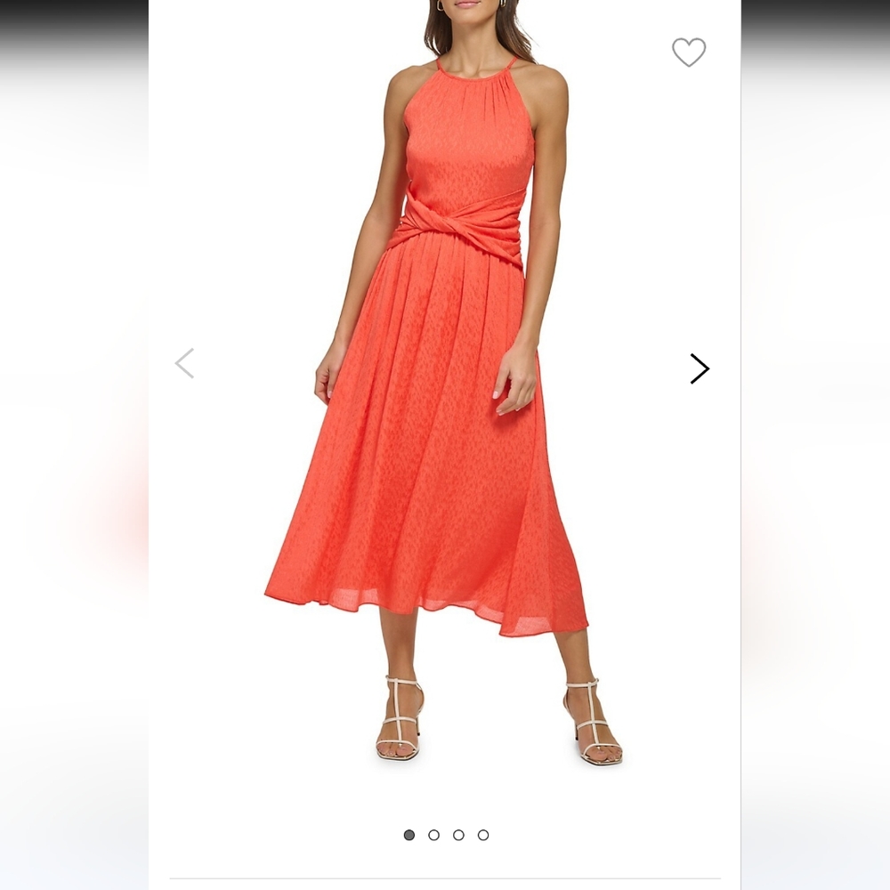 NWT❤️🔥$169 DKNY Gorgeous Chiffon Halter Dress Size 6